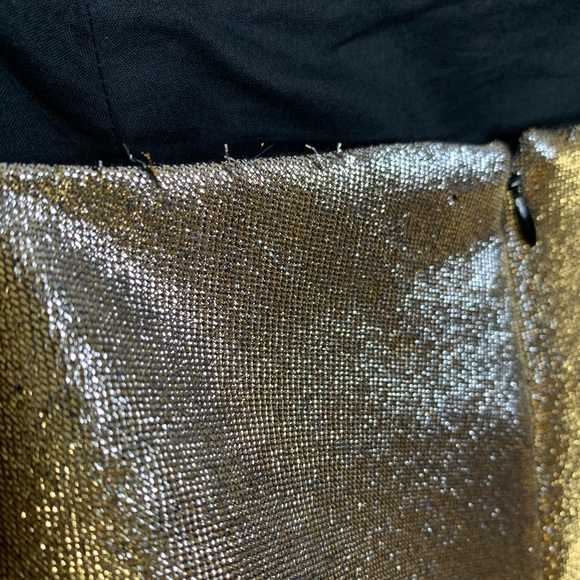 Sandro 1 Small Palacio Dress Gold Off Shoulder - Picture 6 of 6